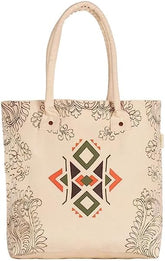 earthsave Products Cotton and Canvas Reusable Printed Bags (18.5 X 14.5 X 5.5 Inches, Off White)-1 Pieces